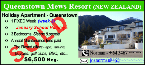 Queenstown Mews Resort - $6500 - SOLD